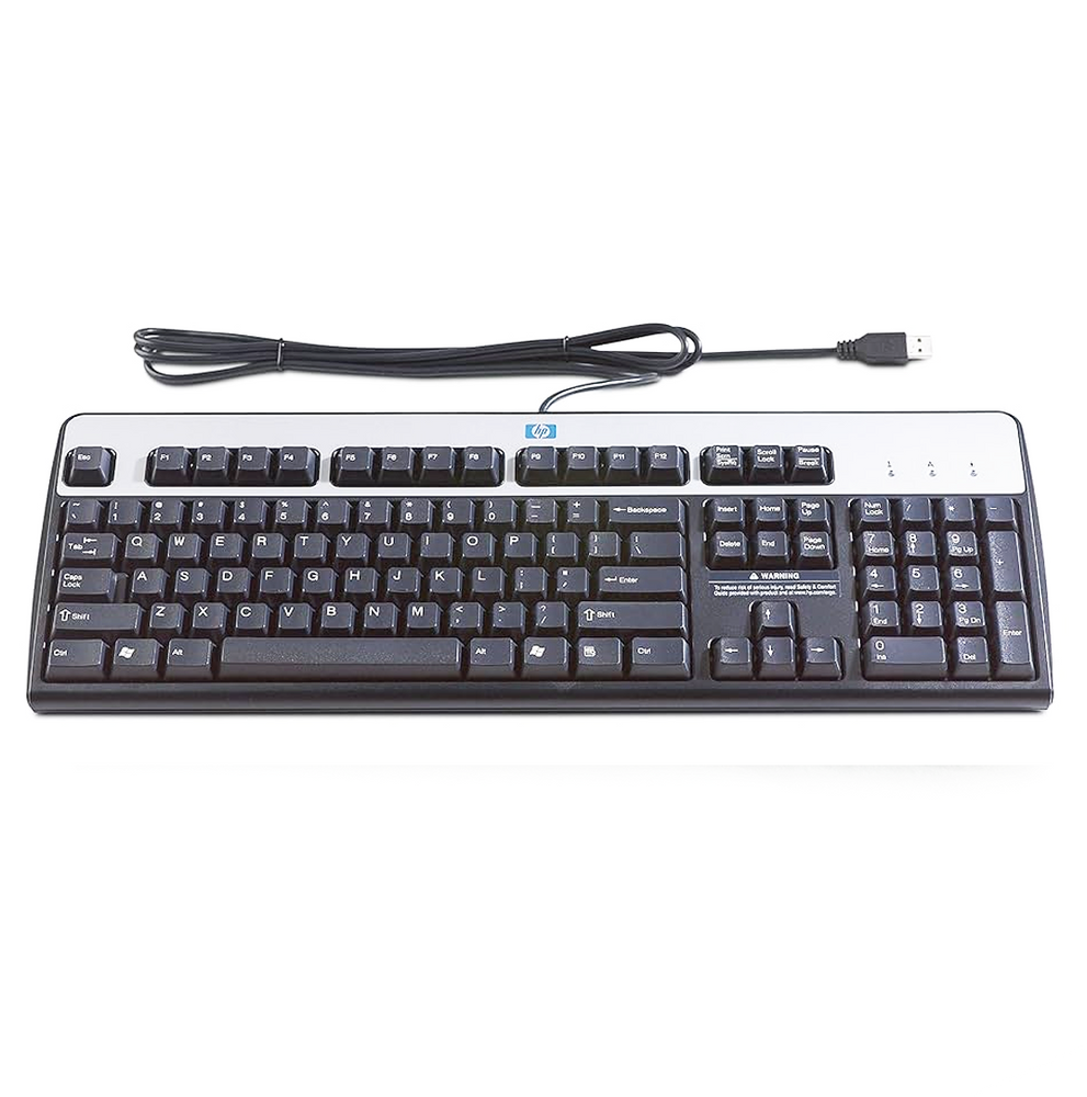 HPE Silver/Black USB Keyboard | 590271-001