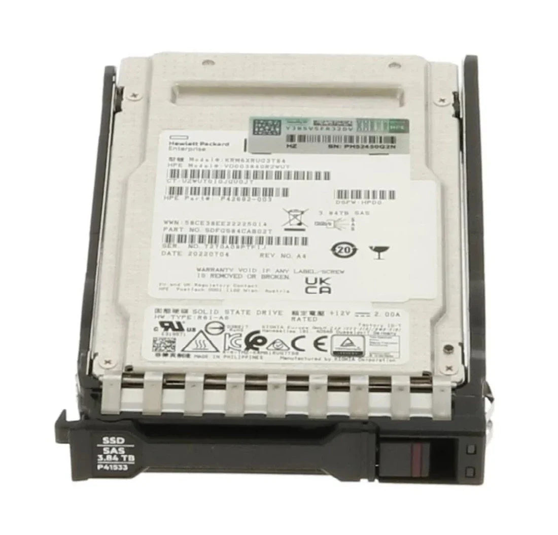 HPE VO0038400RZWUT 3.84TB SAS 12G RI BC 2.5" Sff SSD-F/S | USED