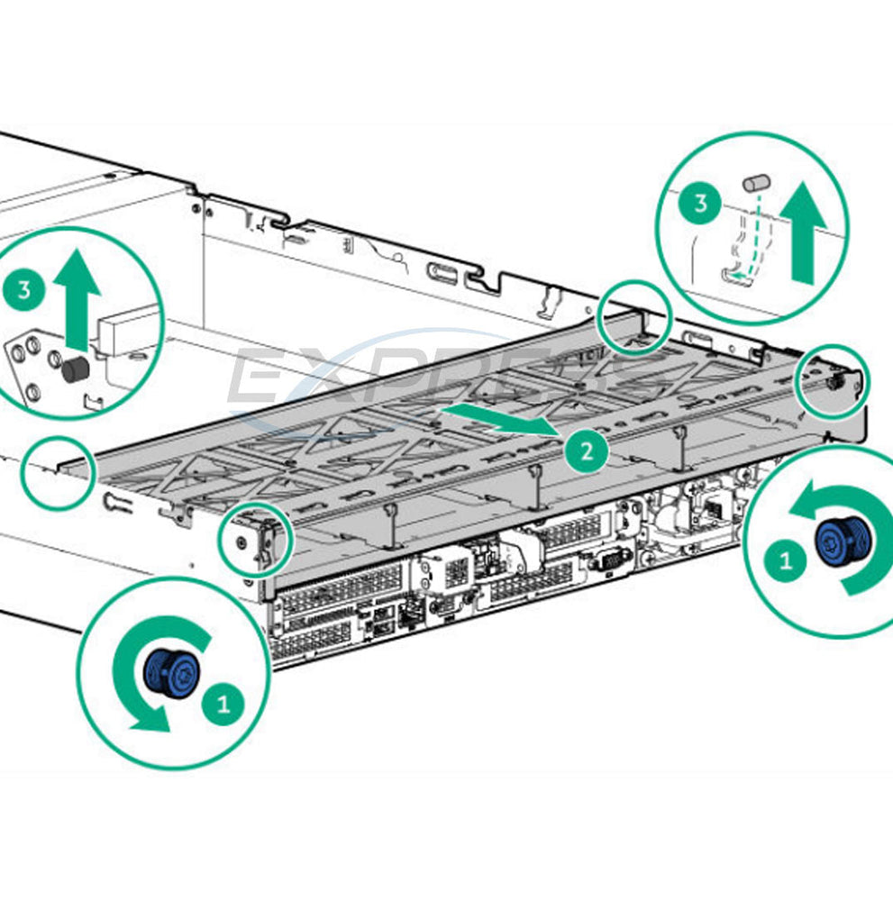 P57113-B21 - 4LFF x1 SAS/SATA Rear Tray Kit | Refurbished HPE ProLiant DL345 Gen11
