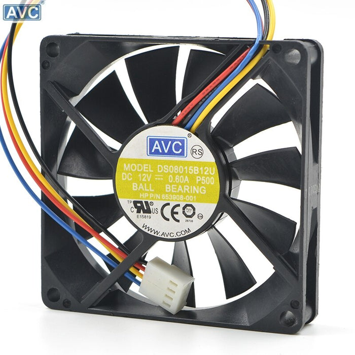 AVC DS08015B12U 80x80x15mm 12V DC 0.60A Axial Cooling Fan