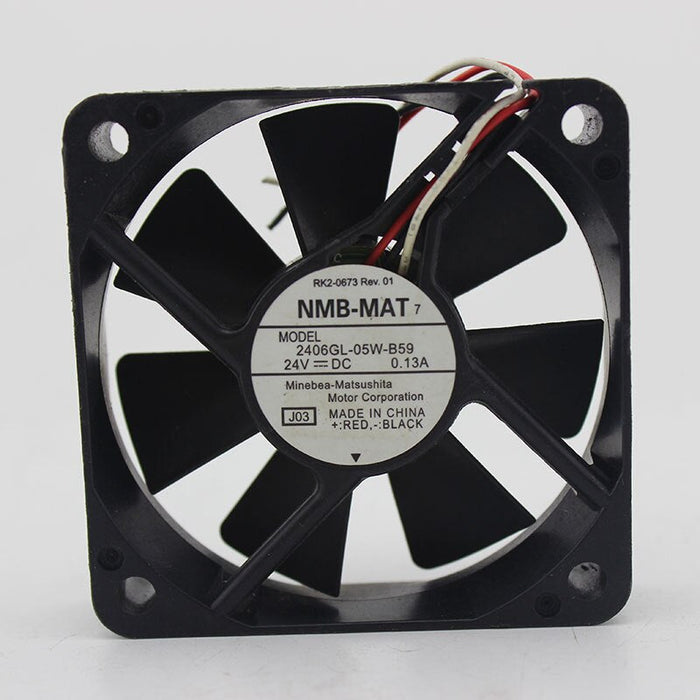 NMB 2406GL-05W-B59 60x60x15mm 24V DC 0.13A Axial Cooling Fan