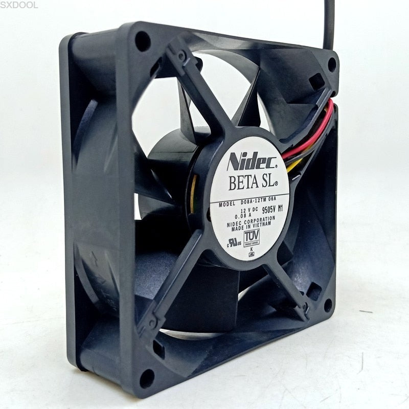 Nidec D08A-12TM06A 80x80x25mm 12V DC 08A Axial Cooling Fan