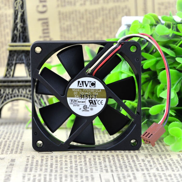 AVC F7015B12LA 70x70x15mm 12V DC 0.15A Axial Cooling Fan