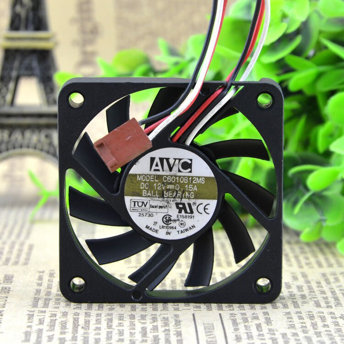 AVC C6010B12MS 60x60x10mm 12V DC 0.15A Axial Cooling Fan