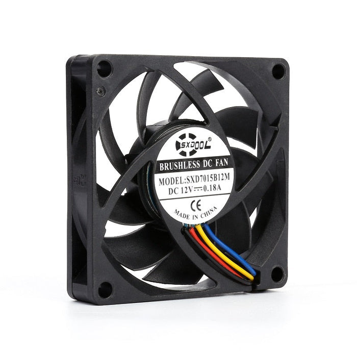 SXDOOL SXD7015B12M 12V DC 70x70x15mm Brushless Cooling Fan