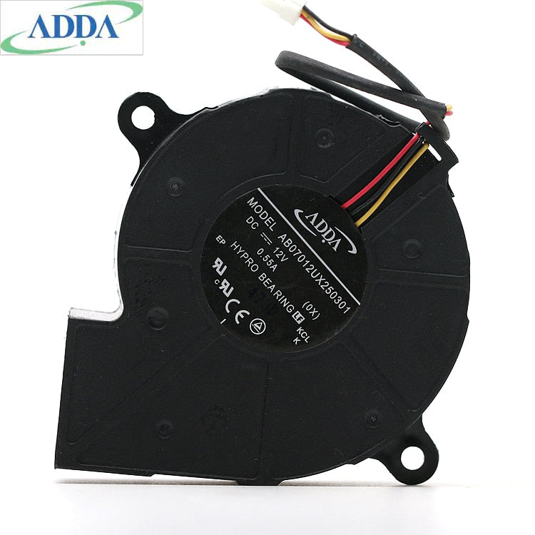 ADDA AB07012UX250301 70x70x25mm 12V DC Industrial Cooling Fan