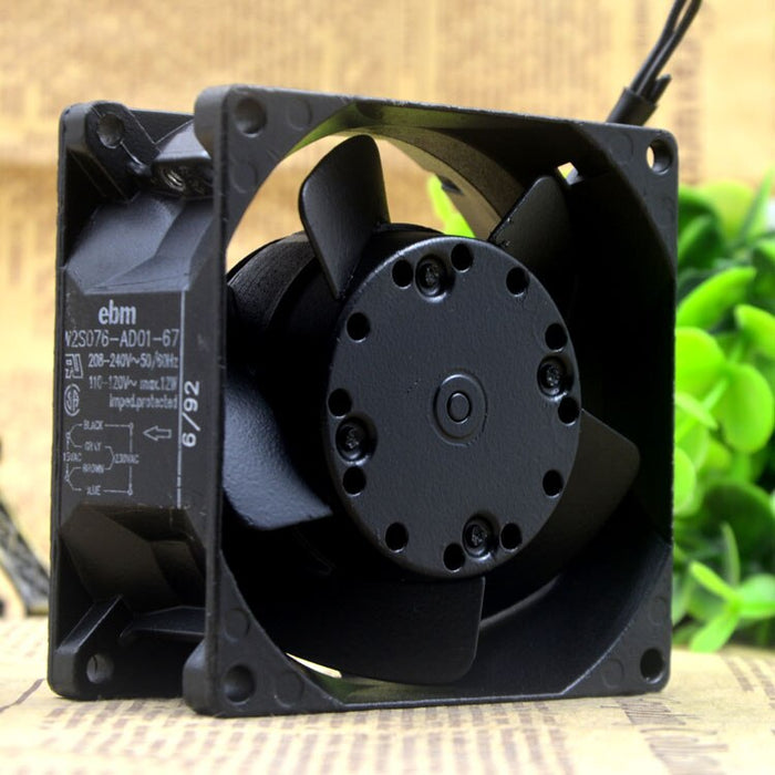 ebm-papst W2S076-AD01-67 115V PAPST 80x80x38mm Axial Cooling Fan
