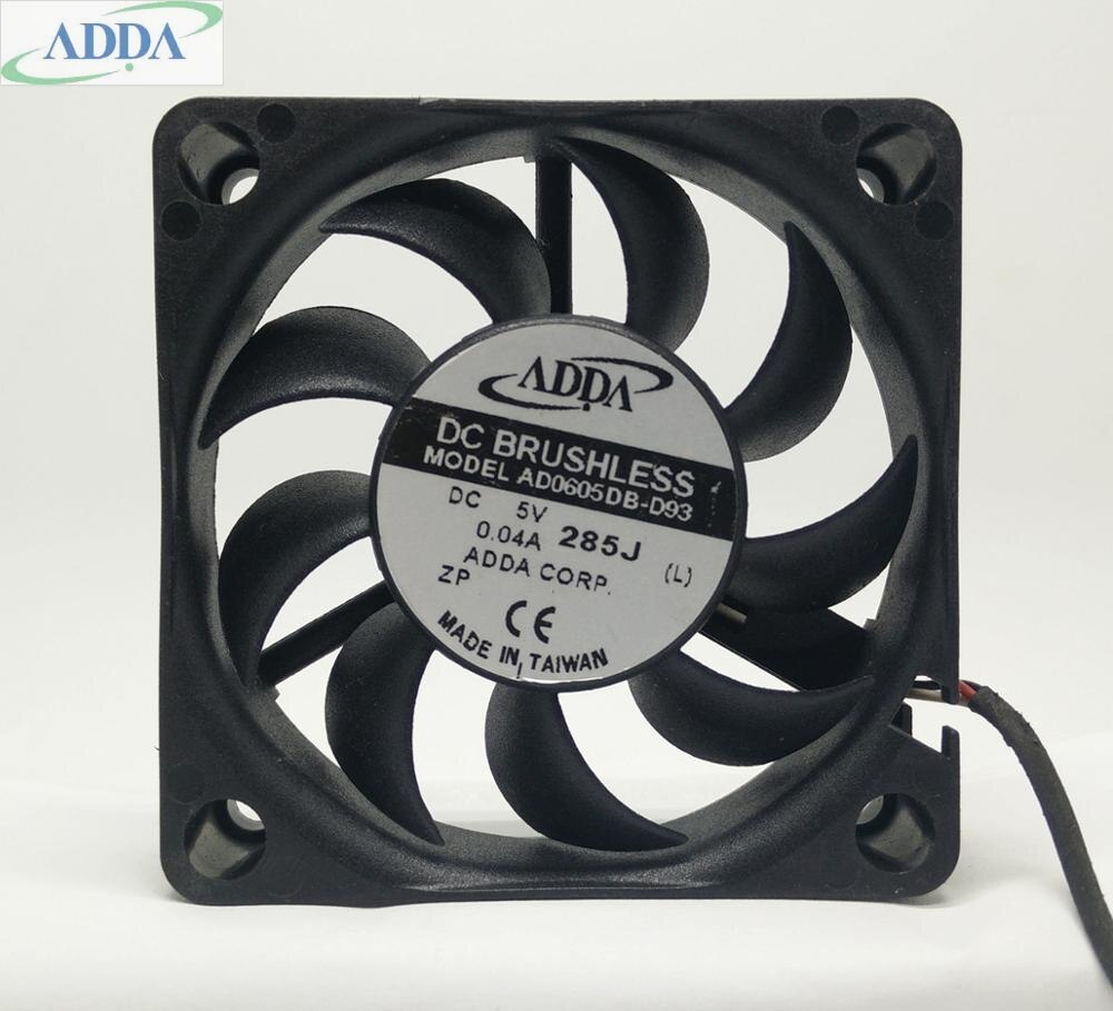 ADDA AD0605DB-D93 60x60x15mm 5V DC 0.04A Axial Cooling Fan