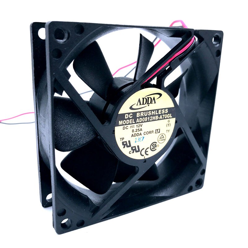ADDA AD0812HB-A70GL 80x80x25mm 12V DC 0.25A Axial Cooling Fan