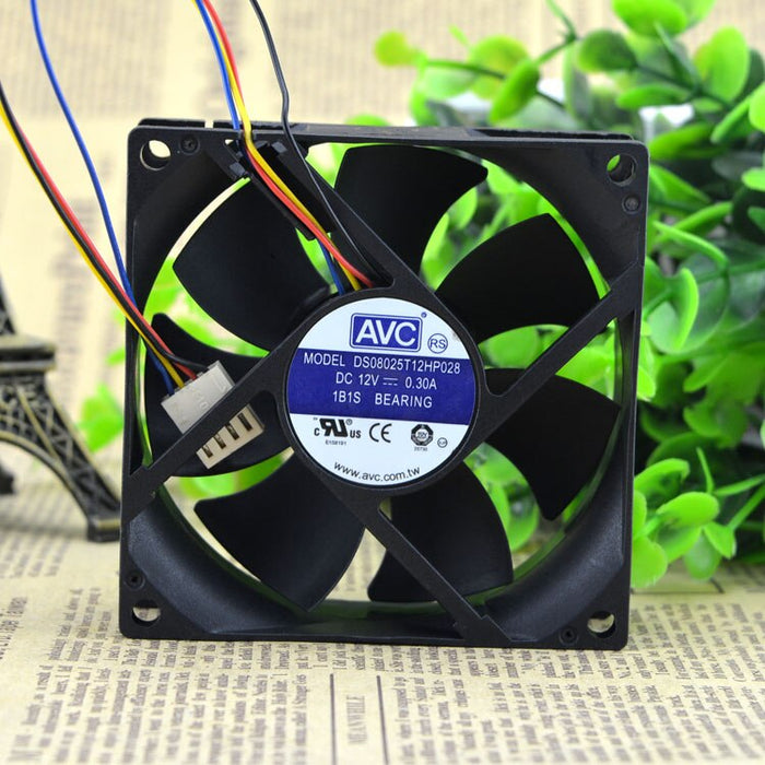 AVC DS08025T12HP028 80x80x25mm 12V DC 0.30A Axial Cooling Fan