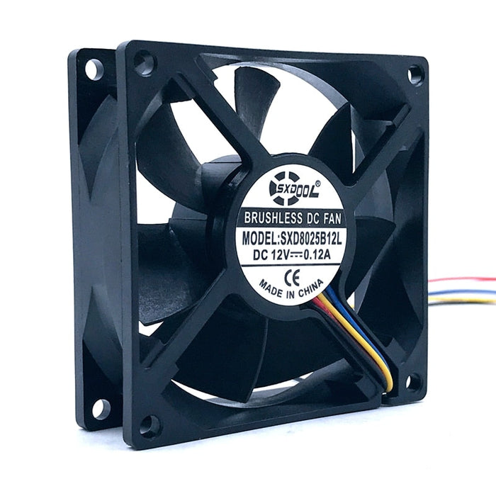 80x80x25mm 12V DC 0.12A Axial Cooling Fan