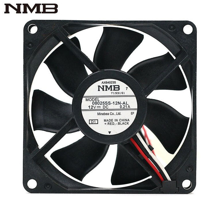 NMB 08025SS-12N-AL 80x80x25mm 12V DC 0.21A Axial Cooling Fan
