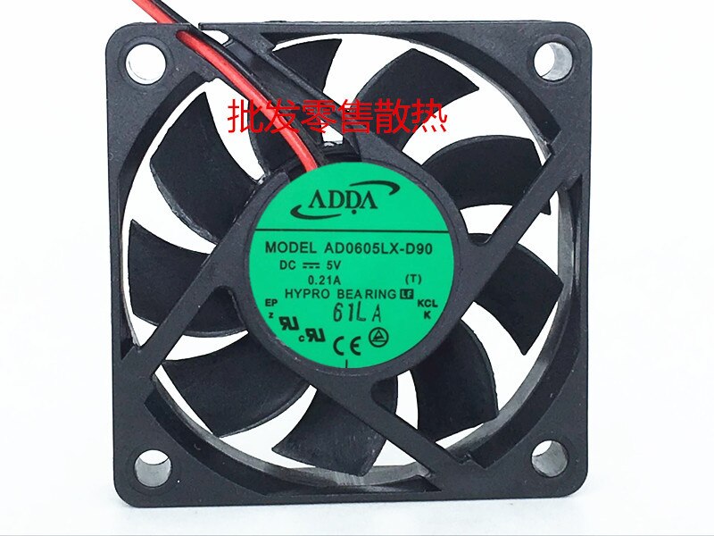 ADDA AD0605LX-D90 60x60x1mm 5V DC 0.21A Axial Cooling Fan