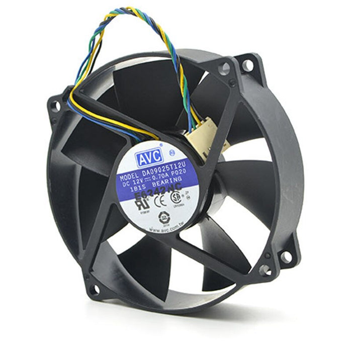 AVC DA09025T12U 92x92x25mm 12V DC 0.70A 4-Wire Axial Cooling Fan