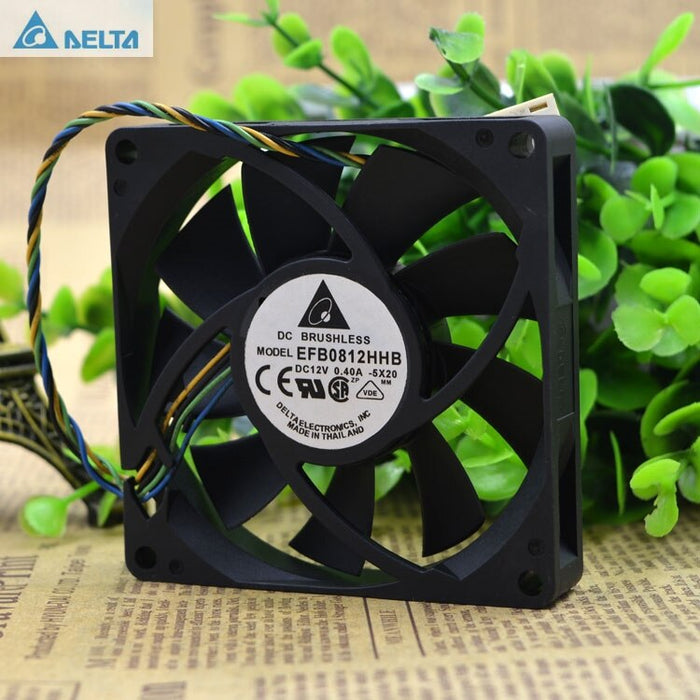 Delta EFB0812HHB 80x80x15mm 12V DC 0.4A Axial Cooling Fan