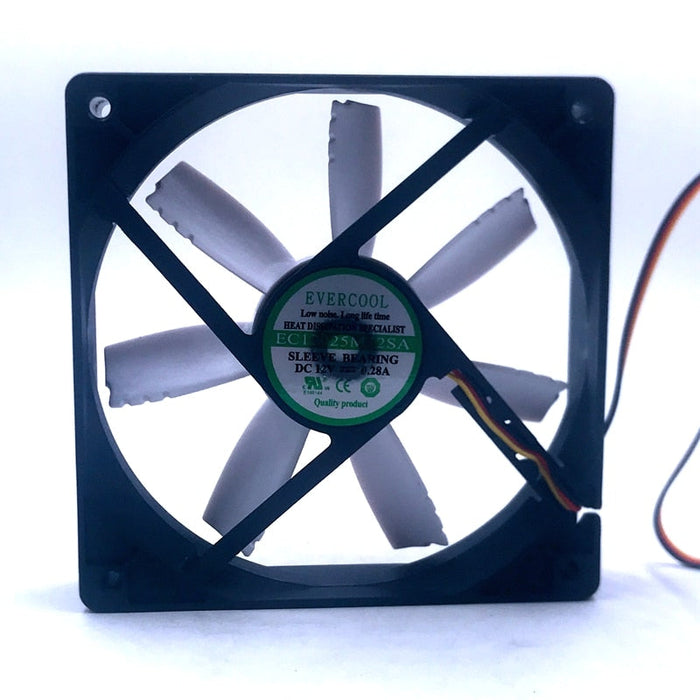 EC12025M12SA 120x120x25mm 12V DC 0.28A Axial Cooling Fan