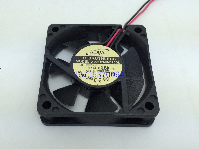 ADDA AD0612MB-D70GL 60x60x15mm 12V DC 0.11A Axial Cooling Fan