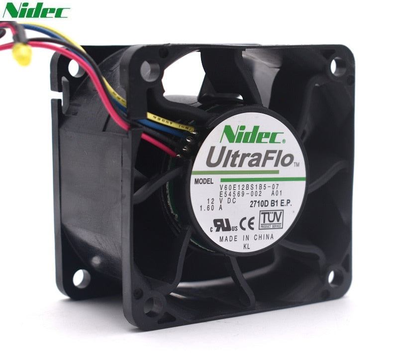 Nidec V60E12BS1B5-07 60x60x38mm 12V DC 1.60A Axial Cooling Fan
