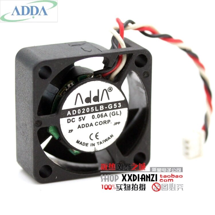 ADDA AD0205LB-G53 25x25x10mm 5V DC 0.06A Axial Cooling Fan