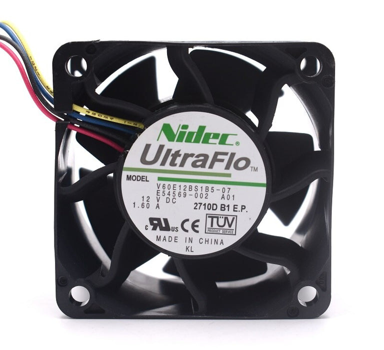 Nidec V60E12BS1B5-07 60x60x38mm 12V DC 1.60A Axial Cooling Fan