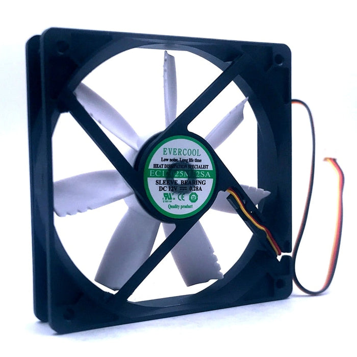 EC12025M12SA 120x120x25mm 12V DC 0.28A Axial Cooling Fan