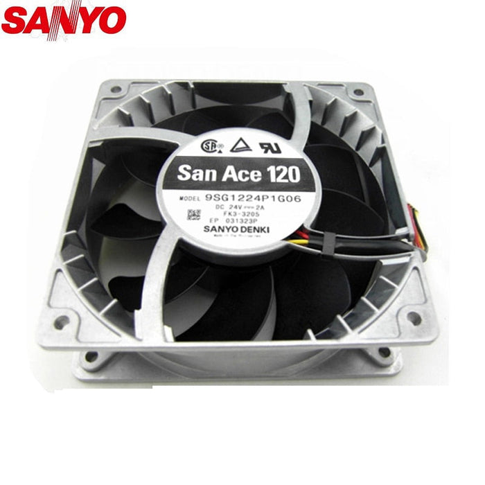 Sanyo Denki 9SG1224P1G06 119x119x38mm 24V DC Axial Cooling Fan