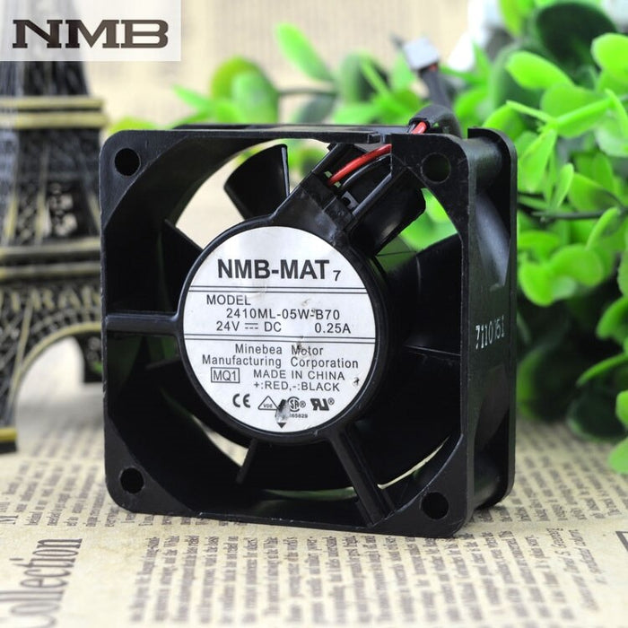 NMB 2410ML-05W-B70 24x24x10mm 24V DC 0.25A Axial Cooling Fan
