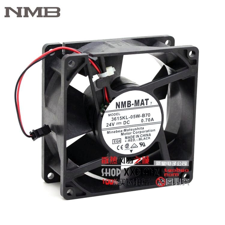 NMB 3615KL-05W-B70 36x36x15mm 24V DC 0.7A Axial Cooling Fan