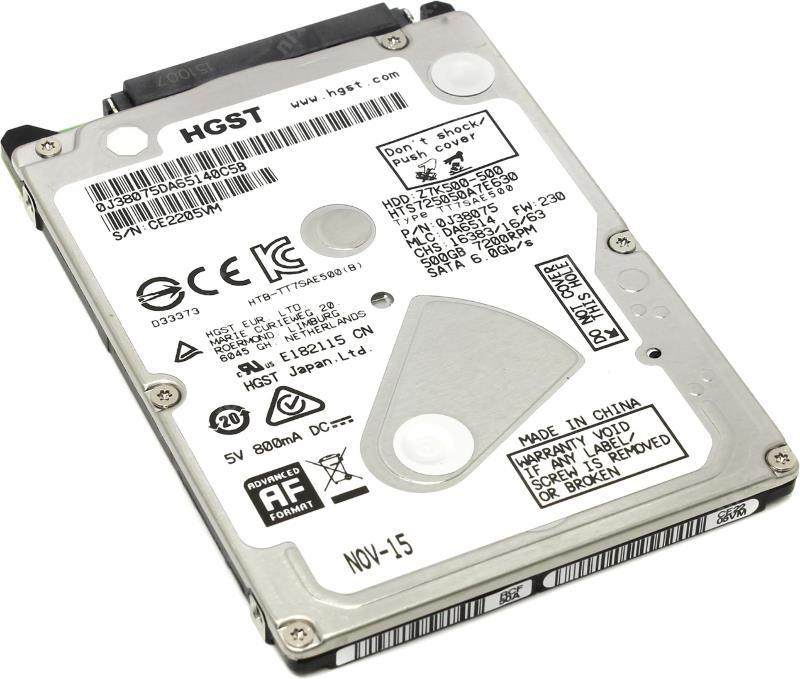 HTS725050A7E630 — Hitachi 500GB 7200RPM 3Gb/s 2.5" SATA Laptop Ha