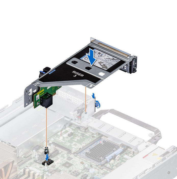 HTX77 — R3C 2x16 FH Hl Riser Assembly | Dell PowerEdge R7525