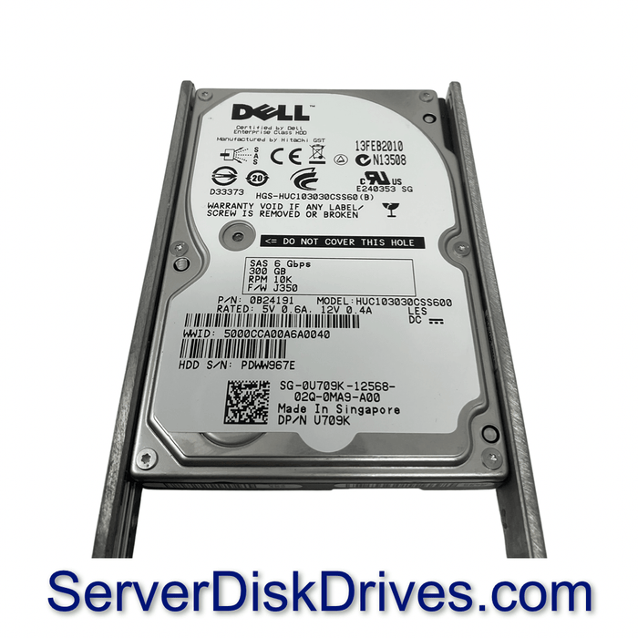 HUC103030CSSS600 — Dell U709K 300GB 10K 6G SAS 2.5" Drive