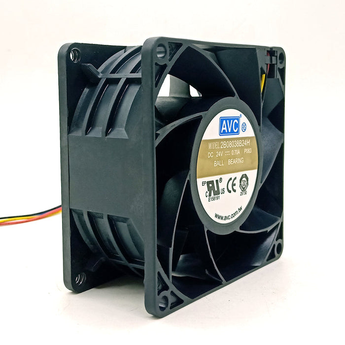 AVC 2B08038B24H 24V DC 80x80x38mm Brushless Cooling Fan