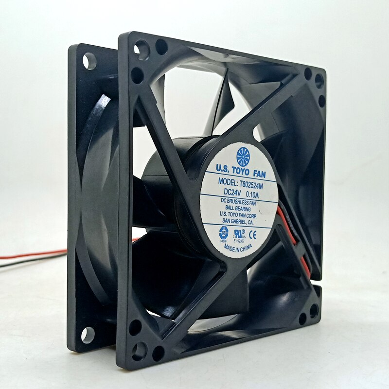 T802524M 80x80x25mm 24V DC Axial Cooling Fan