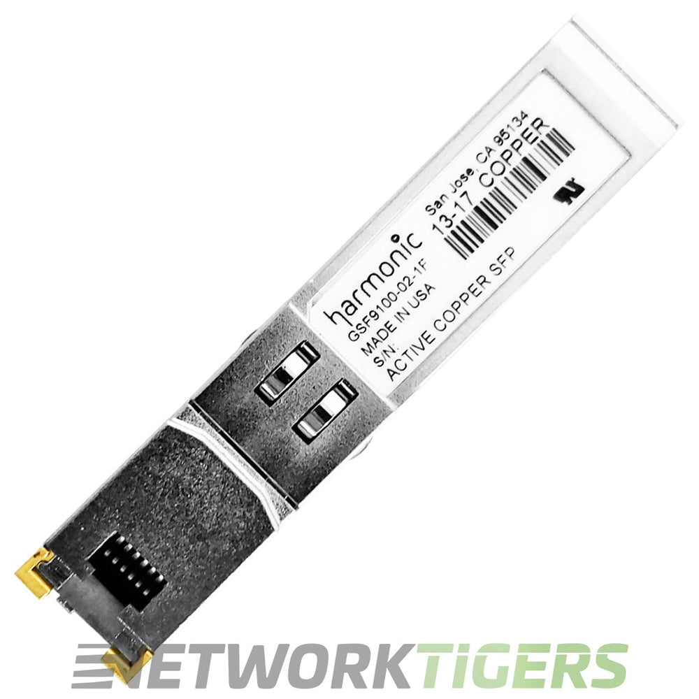 Harmonic GSF9100-02-1F FCLF-8521-3-HR 1GB Base-T RJ45 SFP Transceiver