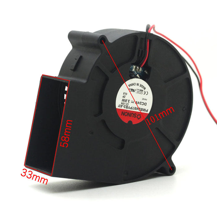 SUNON PMB2497PYB3-AY 24x24x97mm 24V DC Axial Cooling Fan