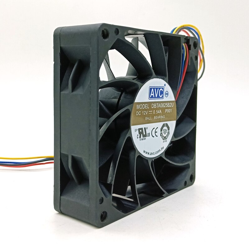 AVC DBTA0825B2U 80x80x25mm 12V DC 0.54A Axial Cooling Fan