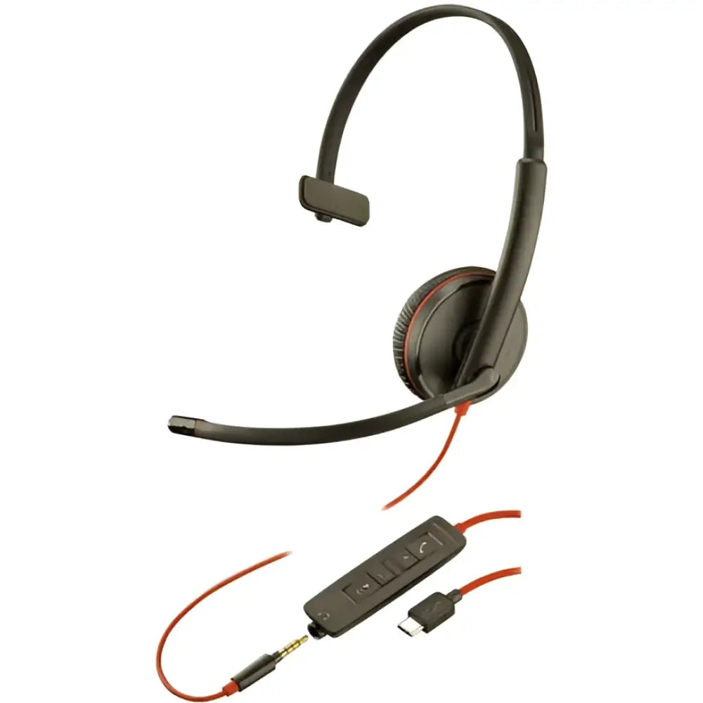 Poly Plantronics Blackwire 5210 USB-A Mono Headset with Noise-Canceling Mic (207577-01) - New