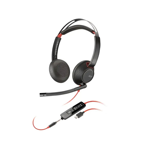 Poly Blackwire 5220 USB-C Stereo Headset with Noise-Canceling Mic (207576-01) C5220 - New