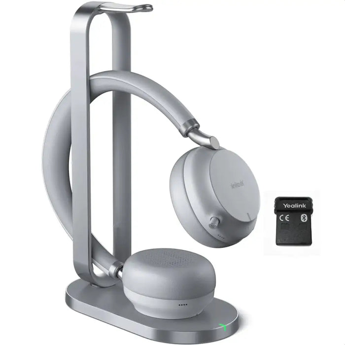 Yealink BH72 Lite Bluetooth Wireless Headset with Charging Stand USB-A Gray | Teams & Zoom Certified | BH72-LITE-G-BUN - New