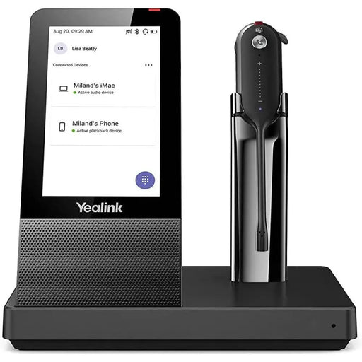 Yealink WH67 Convertible DECT Wireless Headset UC Workstation with 4" Touchscreen (UC/Teams) - Yealink-WH67 - New