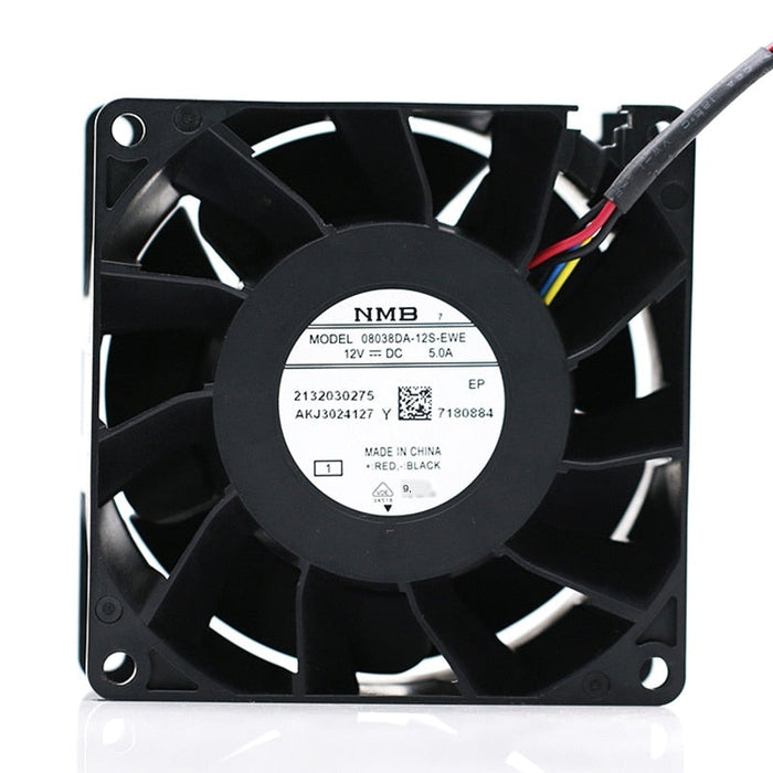 NMB 08038DA-12S-Ewe 80x80x38mm 12V DC 5.0A Axial Cooling Fan