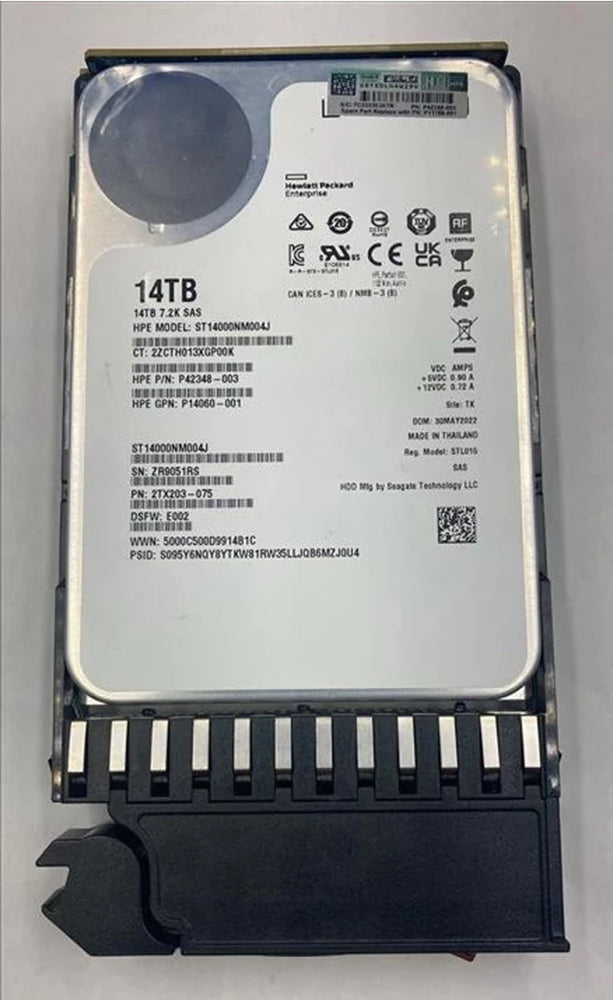 Hpe P11785-001 Msa 14Tb 7.2k Sas 12g Lff 512e Hdd F/s | USED
