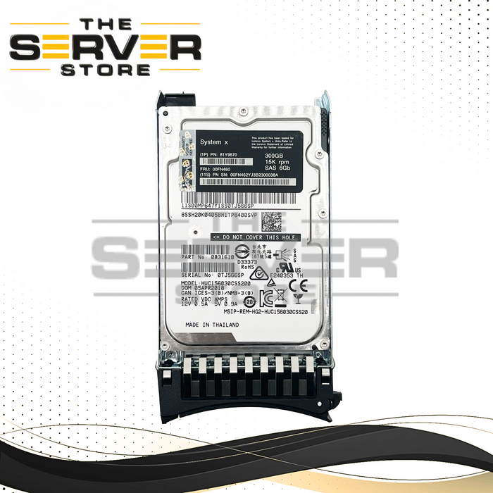 IBM 300GB SAS 12G 15K RPM SFF 2.5" HDD 0B31610 HUC156030CSS200 81Y9670 00FN462 00FN460