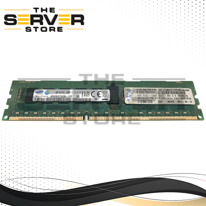 IBM 4GB 1Rx4 PC3-12800R DDR3 1600MHz ECC REG Server Memory Module 00D5026