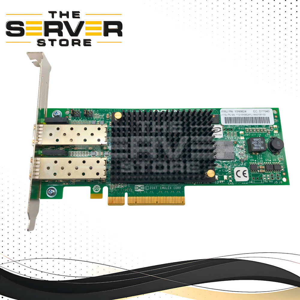 IBM Emulex LPE12002 8Gb Dual-Port Fibre Channel PCIe HBA HP P002181-01B, 10N9824