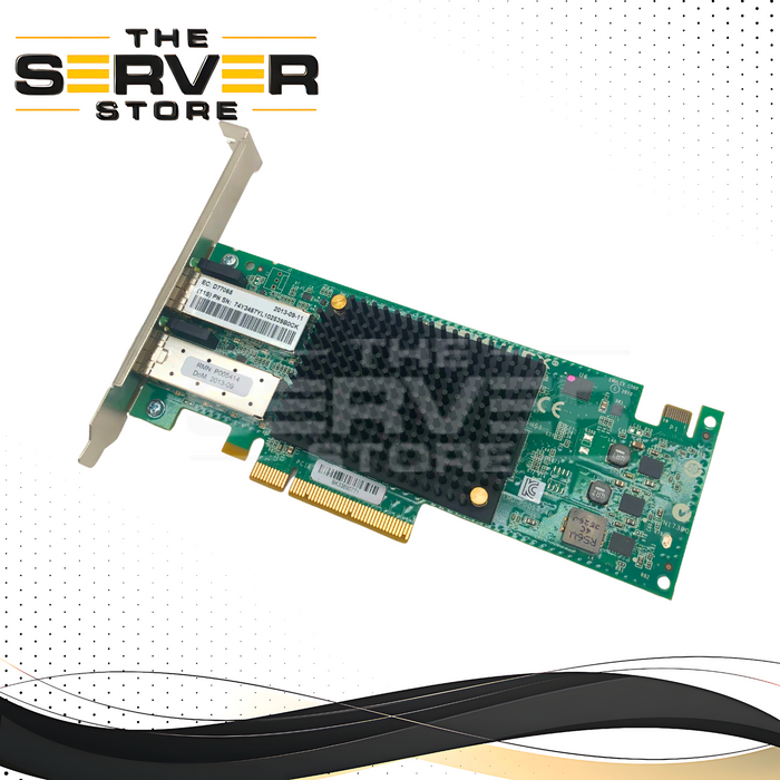 IBM Emulex LightPulse LPE12002 Dual-Port 10GBASE-SR SFP+ PCIe 2.0 x8 Network Adapter for System x Servers. FRU: 74Y3457YL.