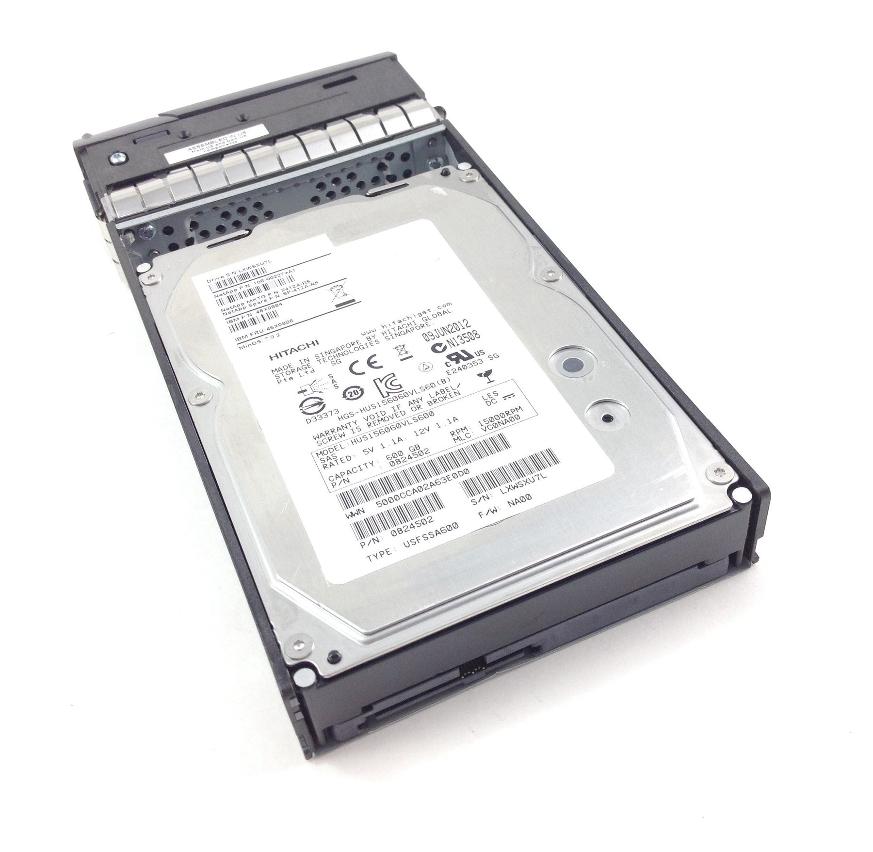 IBM Hitachi Ultrastar 600GB 15K 6Gbps SAS 3.5'' Hard Drive w/Tray (46X0884)