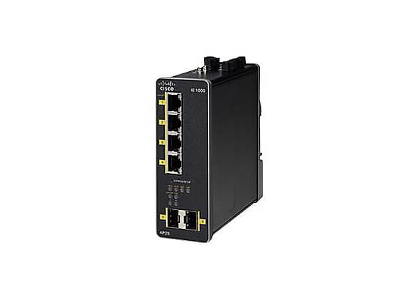 IE-1000-4P2S-LM Cisco IE 1000 Series 6 port Switch - 4x10/100/1000 POE+/2xGigE Uplinks
