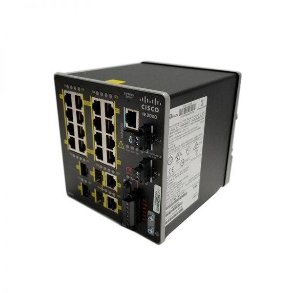 IE-2000-16TC-B - Cisco IE-2000 Series 16-Ports 10/100/1000BASE-T Ethernet Layer 2 DIN Rail-mountable Managed Rugged Switch with 4-Ports SFP