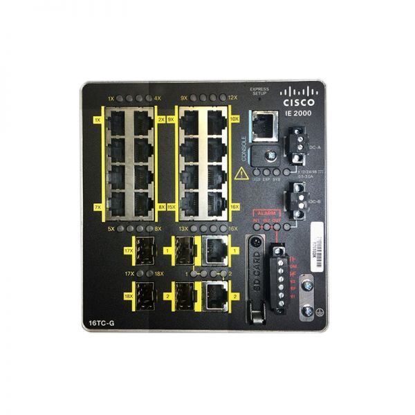 IE-2000-16TC-L - Cisco IE-2000 Series 16-Ports 10/100/1000BASE-T Ethernet Layer 2 DIN Rail-mountable Managed Rugged Switch with 4-Ports SFP